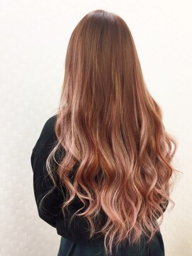 あるじゃんすー 神戸三宮店 ピンクグラデ#シールエクステ#ロングヘア#デザインカラー#神戸