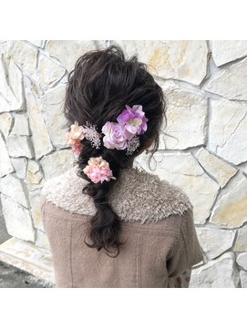 ヘアメイク ヴァロ(Hair Make VaLo) 編みおろしアレンジ