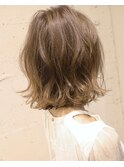 切りっぱなしボブ ウェーブ