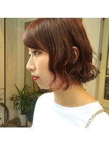 マウロア(MAULOA)&nbsp;オレンジベージュ パーマボブ