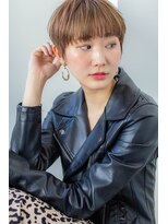 アコロン(acoron)&nbsp;小顔_デザインカラー_厚めバング_ローライト_スリークボブ
