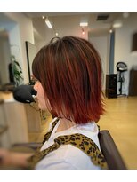 サロン マーニ(salon m ni)&nbsp;ハイトーン/外ハネ/ブラッドオレンジ/バレイヤージュ