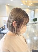 インナーカラー/ダブルカラー/グレージュ/イヤリングカラー