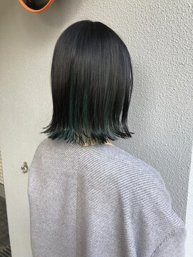 クリアーオブヘアー 一社店(clear OF HAIR) インナーカラー×グリーン