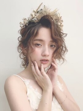 リディア 新宿東口店(Rydia) フレンチガーリー編みおろしヘアアレンジ♪結婚式 二次会