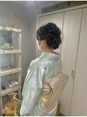 和装ヘア☆シニヨンアレンジ