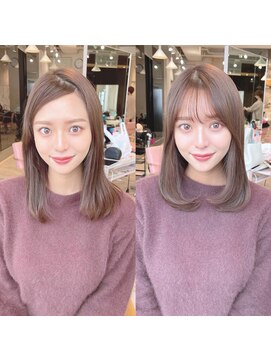 ミラリー トウキョウ(Mirareee Tokyo) 20代30代40代◎韓国ヘアー顔周りレイヤー青髪似合わせカットロブ