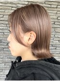 透明感ボブ/ペールベージュ/ハイトーンカラー/大人ボブ