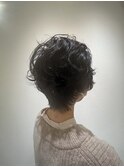 ショートウルフ×パーマ