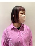 ピンクインナーカラー×ボブ
