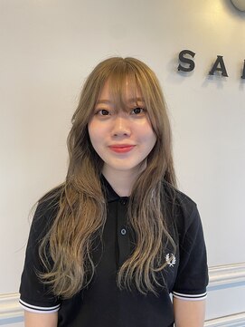 サラ ビューティー サイト 古賀店(SARA Beauty Sight) 【ダブルカラー】20代30代/ケアブリーチ/韓国風巻き/オリーブ
