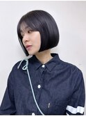 マチルダボブ×ピンクベージュ×丸型×逆三角形 大阪 梅田