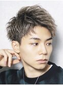メンズカット/MEN'S/アッシュブラック/ハイライト/川口元郷