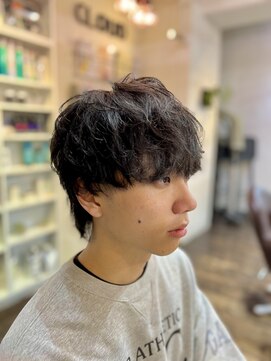 クラウドヘアー CLOUD HAIR CLOUDHAIR/癖毛/黒髪×マッシュ/襟足