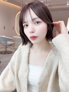 サンド ミュウ 横浜店(sand mieu) レイヤーカット/オリーブベージュ/縮毛矯正/ショート/ボブ/横浜