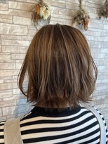 ヘア カフェ クマ(Hair×Cafe KUMA)&nbsp;大人ハイライト外ハネボブ