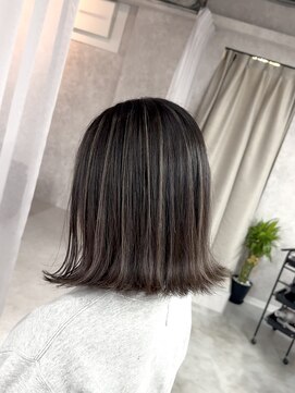 カフネヘアー(Cafune' hair) 外ハネボブ×コントラストハイライト