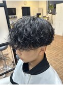 波巻きパーマ