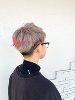 リレーション(Relation)&nbsp;ショートレイヤーツーブロックピンクハイトーングラデーション