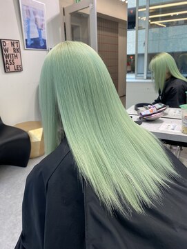 ペレ 渋谷(PELE) ホワイトグレージュ/デジタルパーマ/チェリーブラウン/渋谷