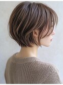 30代40代ショート白髪染めグレイカラーボブ艶栄名駅伏見丸の内