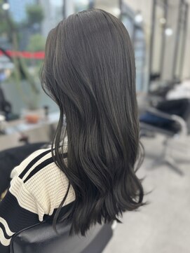 アルドーレフィエロ シンサイバシ(Ardore fiero shinsaibashi) ブリーチなしダブルカラー☆オリーブグレージュ☆20代30代40代