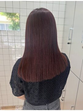 イオエ 西梅田(ioe) ブリーチなしカラー／髪質改善/ミルクティーベージュ/小顔へア