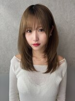 アスター 天神大名店(Aster) 小顔に見えるトレンドヘア/黒髪/オリーブグレー/ココアベージュ