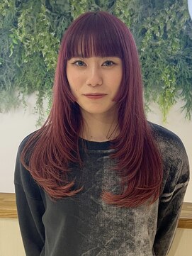 ビューブルー 亀戸錦糸町(VIEW BLUE) 美髪カールピンクブラウンヘアメイクセミディ似合わせ前髪