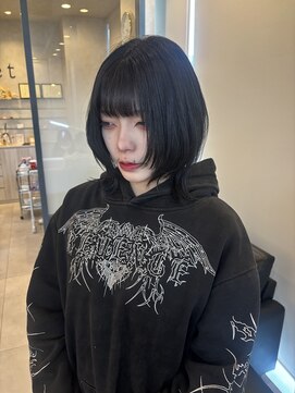 ソワン ドゥ ブレス 今里店(soin de brace) レイヤーカット×ブラック