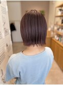 暖色ぷつっとボブ葭本1