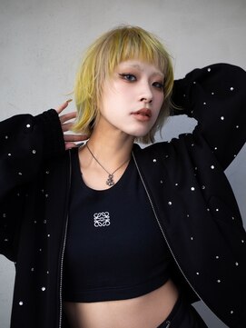 ギークス(GEEKS) 【GEEKS渋谷】ハッシュボブ/デザインカラー/冬カラー/ボブウルフ