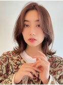 くびれミディアム大人かわいいクラゲヘアショコラブラウン
