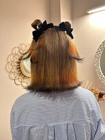 チャプター 問屋町(chapter)&nbsp;外はねボブペールオレンジケアブリーチミルクティーブラウン