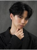 ニュアンスパーマ×フェザーパーマ×センターパート×men's