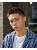 フェード×スパイキーショート束感ツイストパーマメンズスタイル