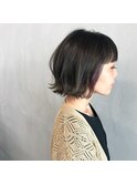 #切りっぱなしボブ×インナーカラー