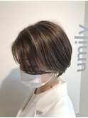 ハンサムショート/7LV/アメジスト/グレーハイライト