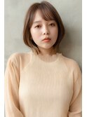 大人可愛い前髪/ミディアム/ボブ/20代30代/原宿/表参道