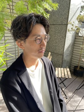 ダブル(W) 【hair salon W】オトナセンター分けパーマ