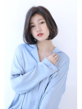 オーロ 緑地公園店(ORO) ローライトココアブラウン大人かわいいゆるふわシアーカラーボブ