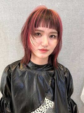 ピークアブー ワン(PEEK-A-BOO ONE) 顔まわりウルフ×デザインカラー