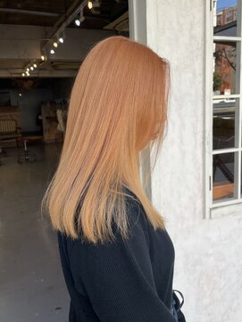 リフデザインラボビオ(riff design labo bio) ペールオレンジ/ブリーチカラー/ハイトーン/顔まわりレイヤー