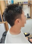 なる短アップバング