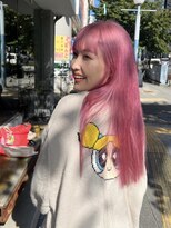 ラックスビー ウメダ 大阪梅田店(LUXBE UMEDA) 艶髪ハイトーン ペールピンクカラー ニュアンスカラー