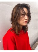 天神/大名/赤坂/ハイライト/センターパート/春カラー