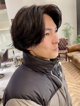 コムズアイ(COM'S/i) メンズボブニュアンスパーマメンズミディアムラルフカール