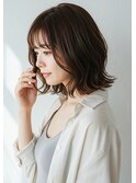 30代40代50代外ハネくびれミディアムレイヤー髪質改善白髪染め