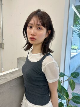 ノク 渋谷(nok) 顔まわりレイヤーミディアムレイヤー_くびれヘア