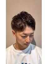 リット(lit.)&nbsp;アップバング　ブリーチなしアッシュ系カラーツーブロック透明感